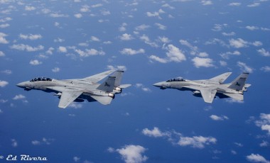 A two-ship formation of VF-213 "Black Lions". 7-17-2005