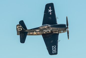 A Grumman F8F-2 Bearcat. Part of the Commemorative Air Force collection