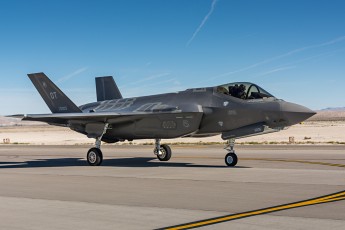 A Lockheed Martin F-35A Lightning II from the 31st Test and Evaluation Squadron (31 TES) based at Nellis AFB