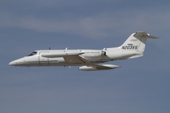 A Gates Learjet 25D used for research, testing, and training by the Calspan Corp