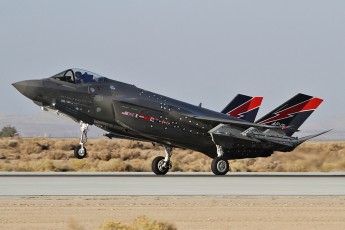 A Lockheed Martin F-35A AF-01 used extensively for testing at Edwards
