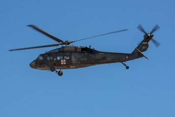 A UH-60A Black Hawk helicopter from Detachment 1, C Company, 5-159th Air Ambulance, based out of Phoenix