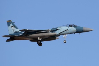 This Red Air F-15C Eagle from the 64th AGS carries a blue camouflage scheme identical to that of the Russian Su-27 Flanker.