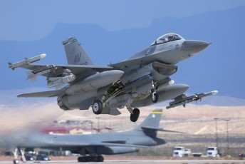 The F16-CMs of the 555th FS are based in Italy where they are tasked with supporting  joint NATO and combined operations.