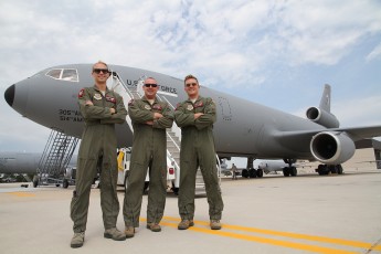 KC-10 Pilots after the practice flight