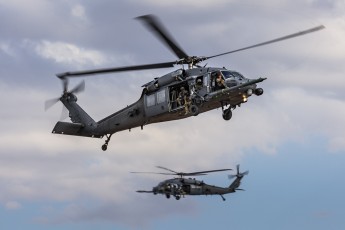 A pair of USAF HH-60G Pave Hawks