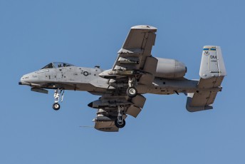 A Fairchild Republic A-10C Thunderbolt II "Warthog" returning to Davis-Monthan AFB during Angel Thunder 2015