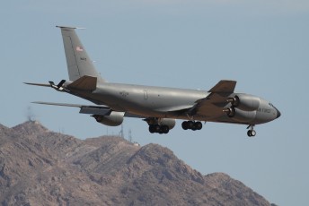 KC-135 tanker on finale approach