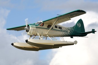 This bush airplane the de Havilland DHC-2 Beaver provides transportation services to remote, undeveloped areas of Alaska.