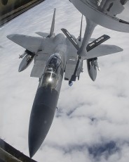 F-15E 4th FW 335 FS "Squadron Jet" taking on fuel during Razor Talon.