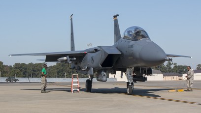 334th FS at the EOR for final checks prior to launch.