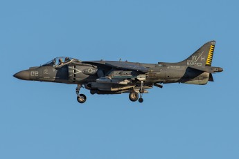 A McDonnell Douglas AV-8B Harrier II from Marine Attack Squadron 542 (VMA-542) "Tigers"