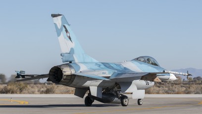 F-16A Aggressor used in TOPGUN school - NSAWC, taxiing to launch