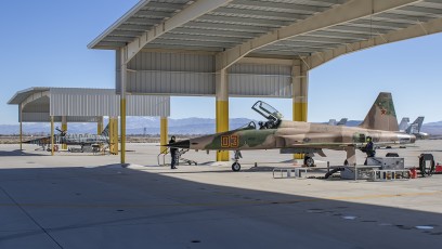 F-5E Tiger II VFC-13 Fighting Saints being readied for a days work at NAS Fallon - TOPGUN school