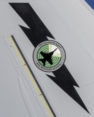 NSAWC Logo on tail of EA-18G Growler at NAS Fallon