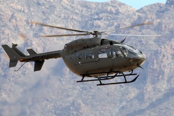 High speed assault landing/steep approach: /Eurocopter UH-72A Lakota AZ Army National Guard @ Picacho Stagefield, AZ