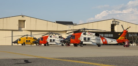 USCG Air Station Elizabeth City MH-60Ts on Ramp