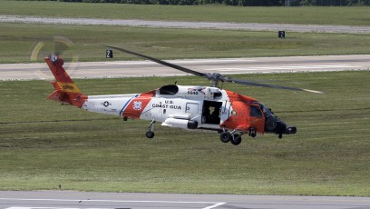USCG MH-60T departs Air Station Elizabeth City, NC