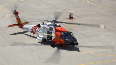 USCG Sikorsky MH-60T taxis to launch at Air Station Elizabeth City, NC