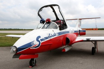 The Canadair C-114 Tutor's side-by-side seating make it an ideal platform for traing new Snowbird pilots.