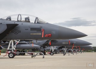 These F-15Es of the 391st FS "Bold Tigers" have been mission busy. Now they are Red Air for Atlantic Trident '17 JBLE.