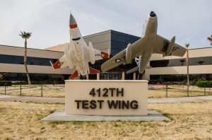 The entrance guards for the 412th Test Wing