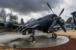 A Chance-Vought F4U-5N Corsair night fighter in VMF(N)-513 markings