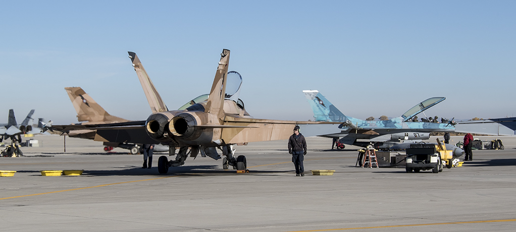 NAS Fallon Flightline - waking up in the morning, everybody is in go time.