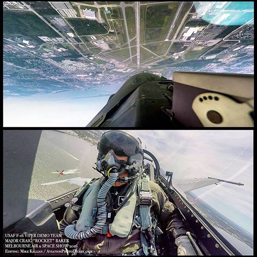 Melbourne Air and Space Show 2016_Cockpit view F-16 Viper Demo