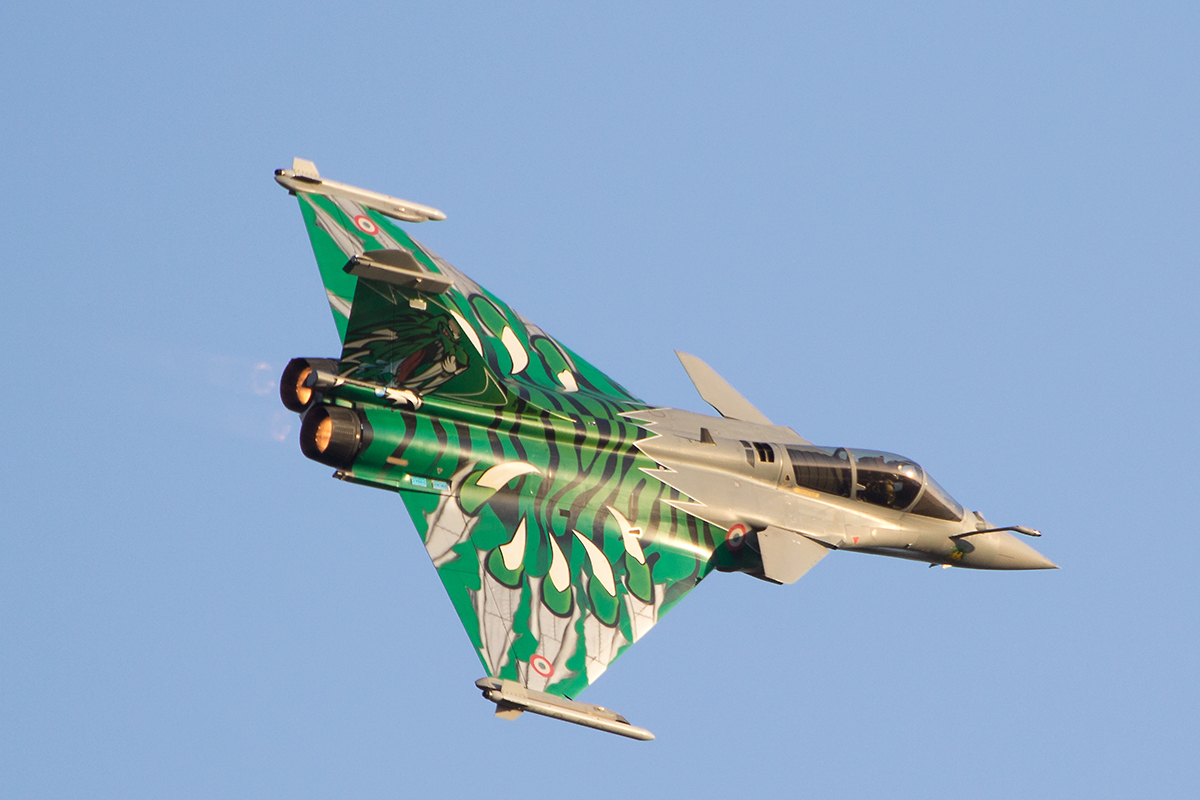 The French Rafale with fabulous paintscheme called “Green Monster Tiger” destined for NATO Tiger Meet 2015