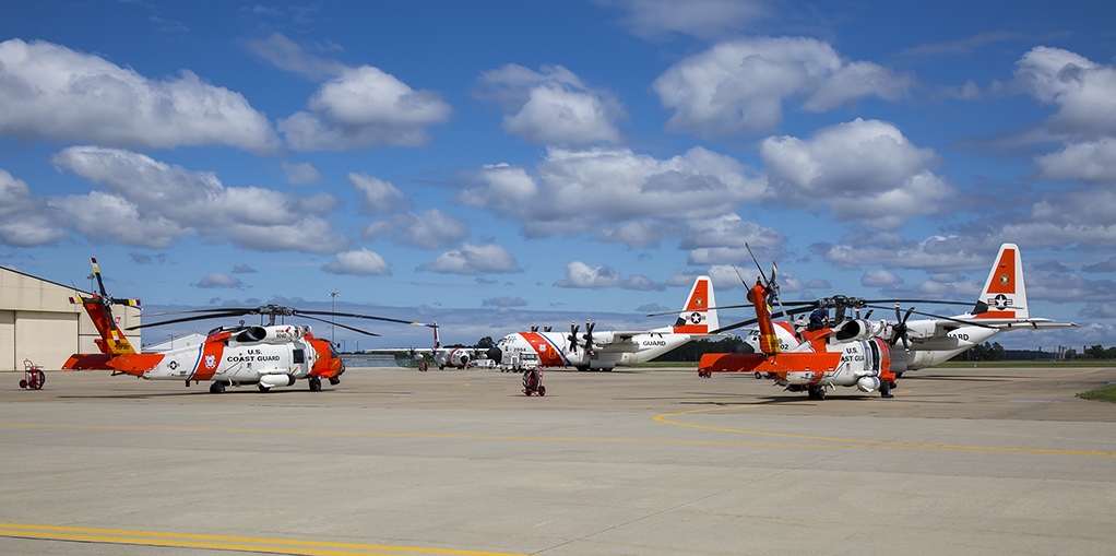 Ramp Area with a number of USCG rescue assets - Elizabeth City, NC
