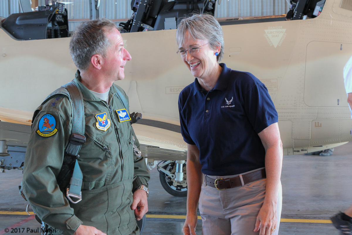 Air Force Chief of Staff Gen. David L. Goldfein and Secretary of the Air Force Heather Wilson Holloman afb