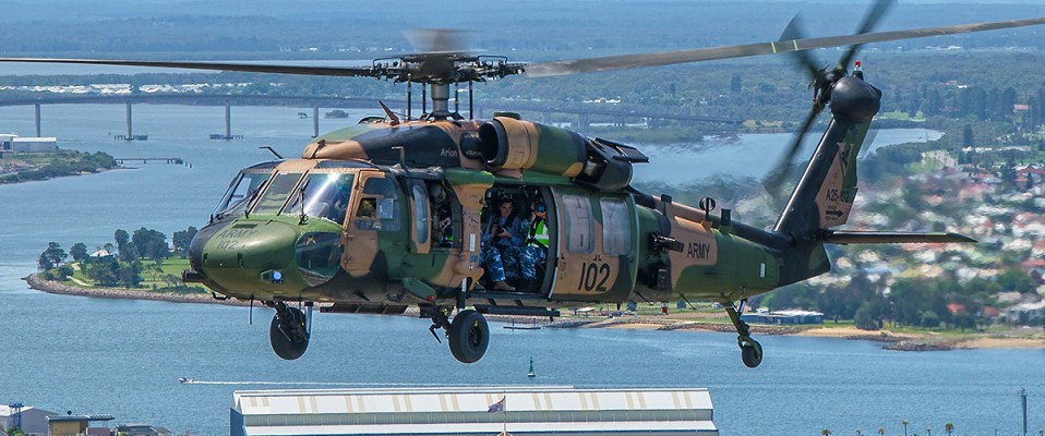 Australian Government gifts two Australian Army Blackhawk Helicopters to the New South Wales Rural Fire Service