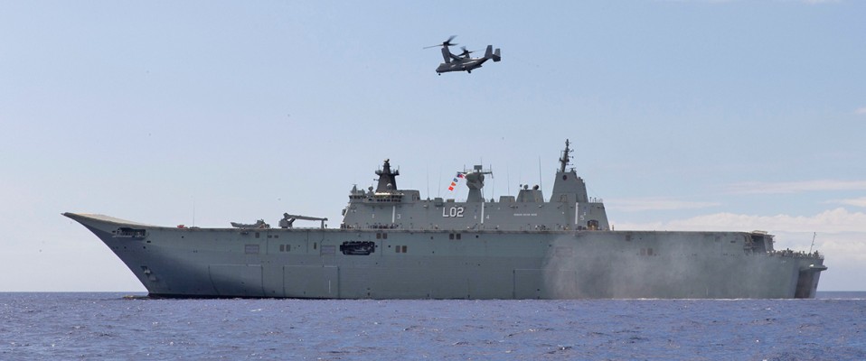 The Osprey’s Nest- HMAS Canberra plays home to MV-22’s